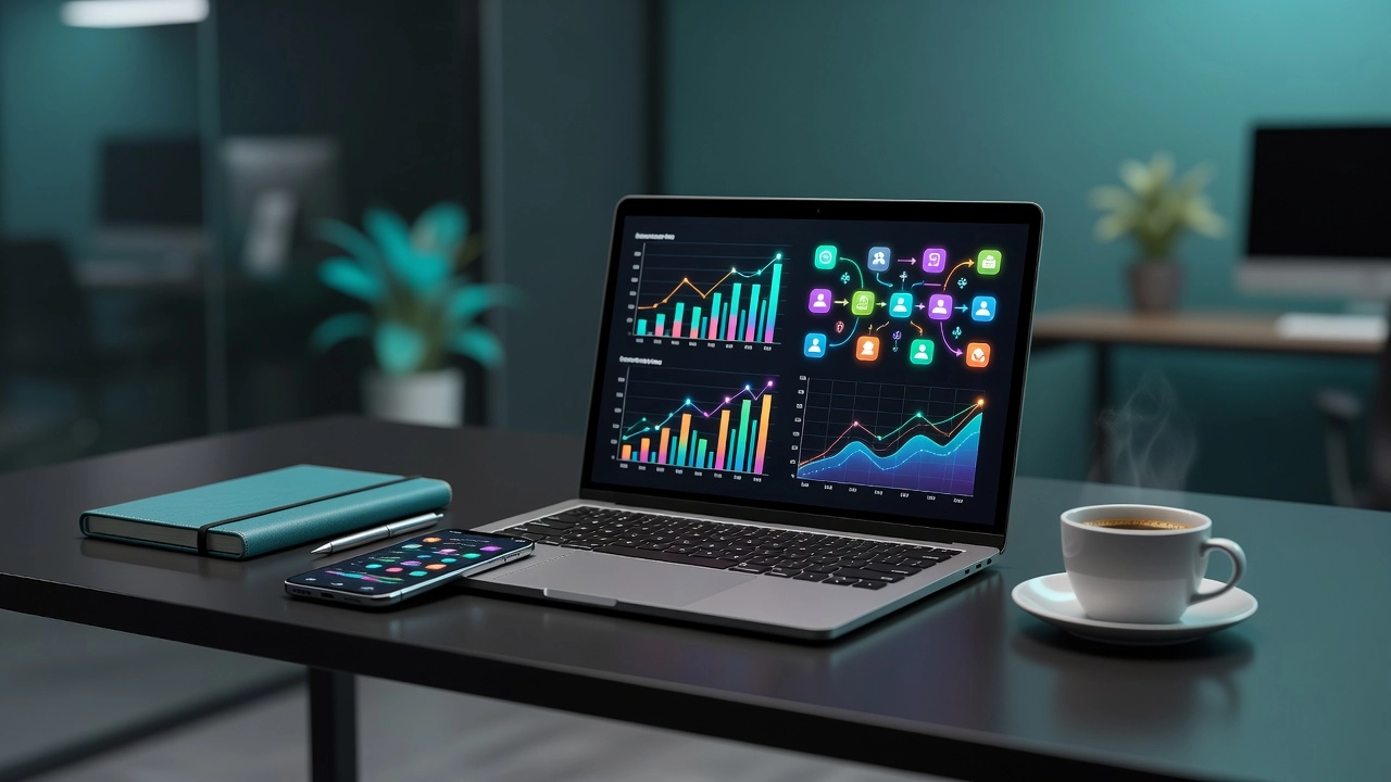 Professional header image for informative article: A professional workspace with a sleek laptop displaying a...