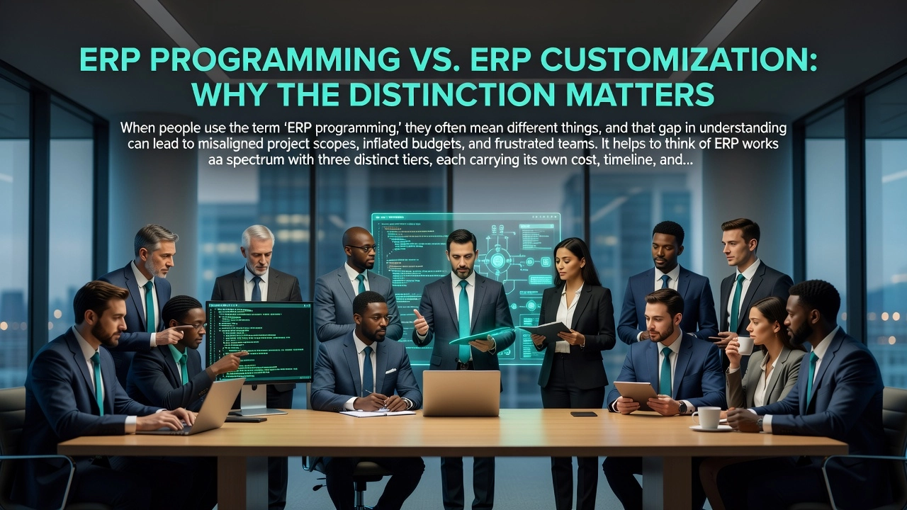 ERP Programming vs. ERP Customization: Why the Distinction Matters ERP Programming vs. ERP Customization: Why the Distinction Matters